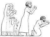 Jewish captives from Lachish before Sennacherib, showing typical dress
